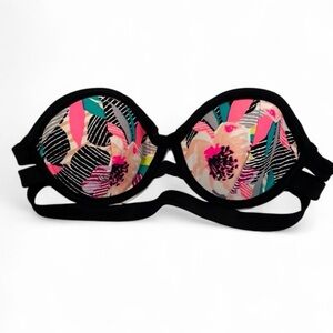 Floral Strapless Bikini Top XS